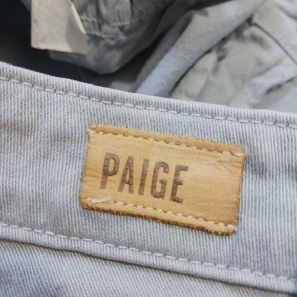 Paige Womens Verdugo Ankle Jeans Size 29 Light Gray Skinny Mid Rise Flawed - Picture 8 of 9